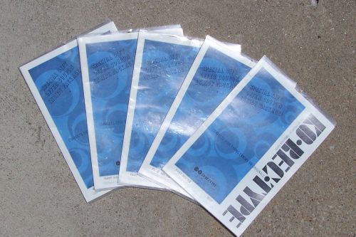 5 Unused Packages Vintage KO-REC-TYPE Correction Paper - Color BLUE plus holder