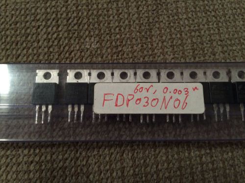 15 pcs Fairchild FDP030N06 MOSFET NCH 60V 3.0Mohm   Used  (Bx6)