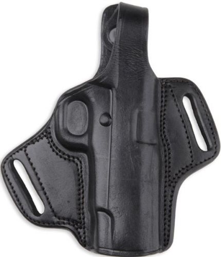 Bulldog LMH-S Righ Hand Black Deluxe Molded Leather Holster w/Thumb Break LC9