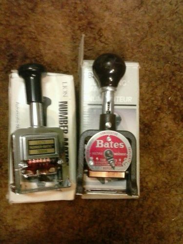 VINTAGE BATES NUMBERING MACHINE LEVER MOVEMENT AND LION NUMBER MATIC