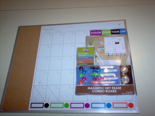 Magnetic Dry Erase Combo Board, New w/Packaging, 20&#034; Wide, 16&#034; High, Mega Brand