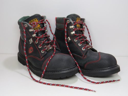 Justin Original Work Boots Steel Toe Oil Slip Resistant 9 1/2 9.5 Black