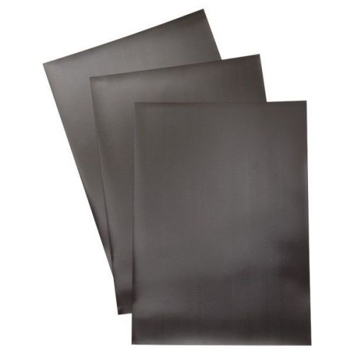 (4) 8.5&#034; x 11&#034; Flexible Plain Magnetic Magnet Sheets - Black. set of 4 Sheets.