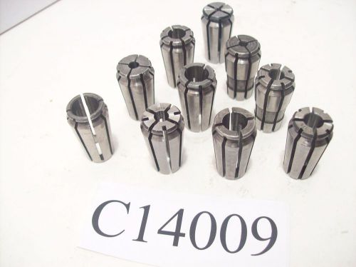 10 PC 3/8&#034; SERIES ACURA FLEX COLLET SET BY 32NDS USED ON KWIK SWITCH 200  C14009