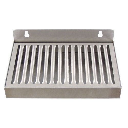 Deluxe stainless steel draft tap beer drip tray - 7&#034; wall mount free shipping for sale