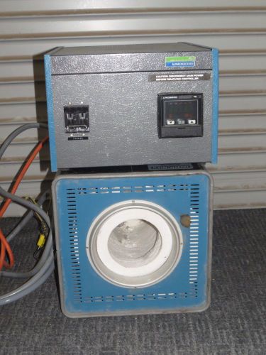 Lindberg blue m # 58114 crucible furnace &amp; controller - 5x9&#034; tube 1200c  (#1181) for sale