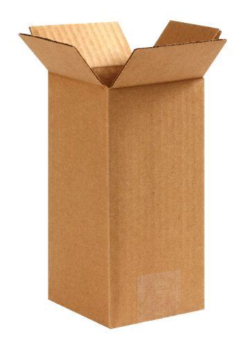 4x4x8 cardboard corrugated boxes packing shipping mailing storage flat, 25 pack for sale