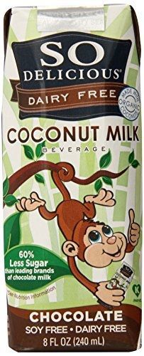 So Delicious Chocolate Coconut Milk Shelf Stable, 4 Count, 8 Ounce (Pack of 6)