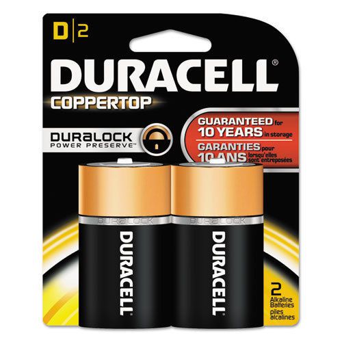 Coppertop alkaline batteries with duralock power preserve technology, d, 2/pk for sale