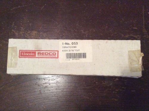 LINCOLN REDCO TOMATOE SLICER BLADE ASSEMBLY TOMATO KING No. 053 ASSY 3/16&#034; CUT