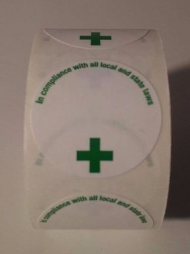 ONE 300 PC ROLL GREEN CROSS CONCENTRATE CONTAINER LABELS 420 INDICATOR USA