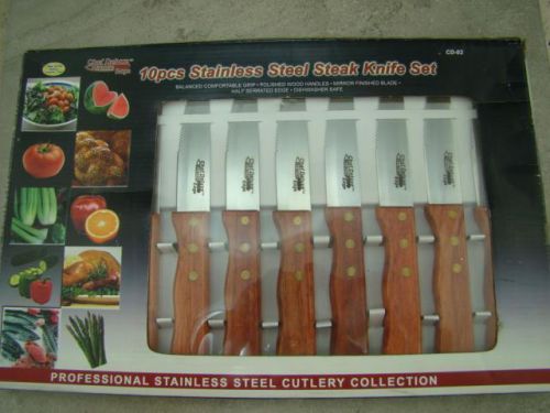 10pcs stainless steel steak knife set for sale