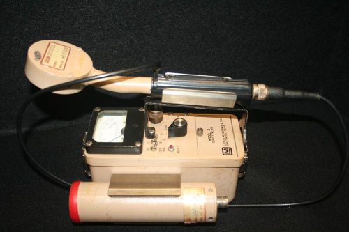 Ludlum Model 3 Geiger Counter with 44-3 Probe &amp; 44-9 pancake probe