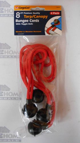 8&#034; Bungee Cords Toggle Balls ~ 4-Pack ~ Cargolock ~ New ~ Free Shipping!