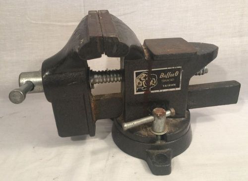 Vintage - RARE - Buffalo Iron Bench / Table 4&#034; Vise - SV-5 - Rotates