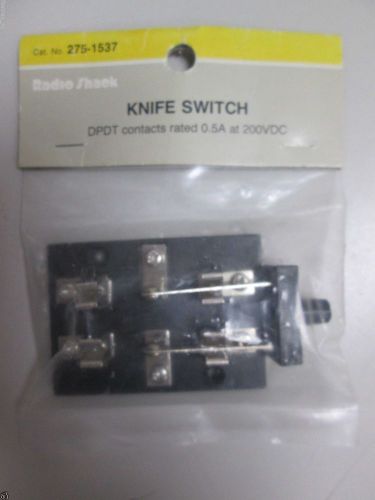 DPDT 0.5-Amp 200 VDC Knife Switch 275-1537  NEW  FREE SHIPPING