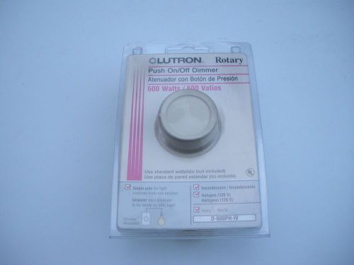 LUTRON ON/OFF DIMMER 600 WATTS SINGLE POLE WHITE ROTARY