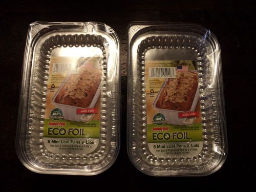 Mini Foil Loaf Pans And Lids Eco-Foil Handi-Foil Set of 10 Recyclable (bx#CL)