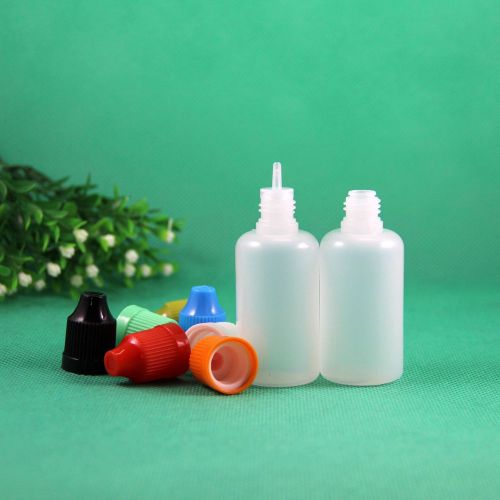 100 Pcs 30 ML LDPE Plastic Child proof Dropper Bottles Long Thin Needle Drop Tip