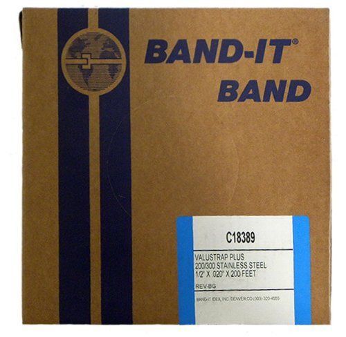 BAND-IT VALU-STRAP Plus Band C18389, 200/300 Stainless Steel, 1/2&#034; wide x 0.020&#034;