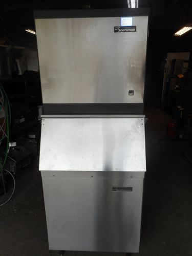 Scotsman ice maker, 500 lbs., 115v, w/bin, stainless steel, working great! for sale