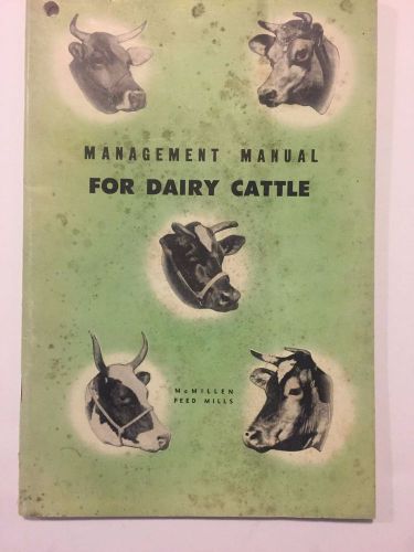 Management Manual for Dairy Cattle