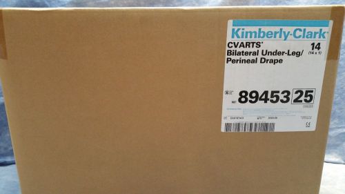 Kimberly Clark CVARTS Bilateral Under Leg Perineal Drape Case of 14 New 89453