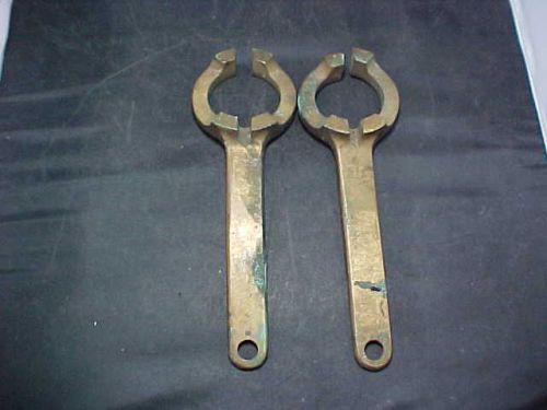 2 Vintage Brass Spanner Wrench&#039;s. Firefighting?