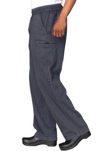 Chef works upew enzyme utility chef pants, large, twilight blue for sale