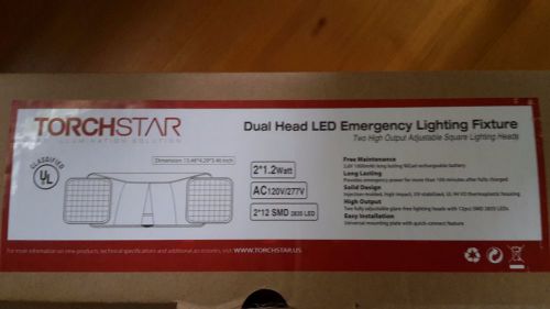 Torchstar dual head led battery back-up emergency lighting fixture for sale