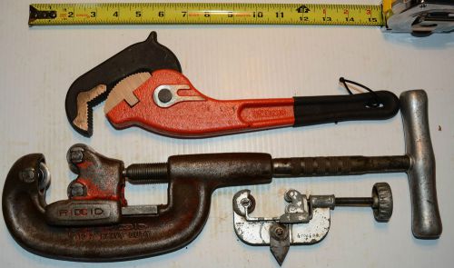 Ridgid 1-2 Chicago Tubing Pipe Cutters New Rapid Pipe Wrench Style 350mm