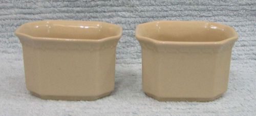 2 Desert Tan Syracuse Restaurant Ware Econo Rim USA Sugar Packet Bowls FREE S/H