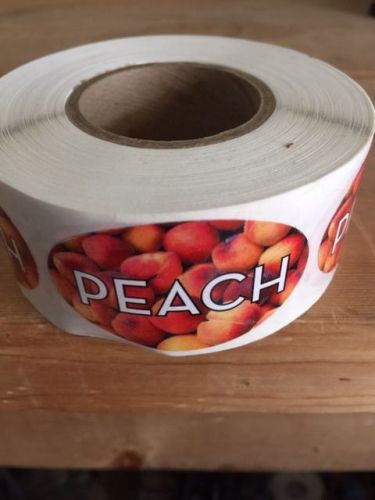 1.25&#034; X 2&#034; PEACH LABELS 500 PER ROLL GREAT STICKERS