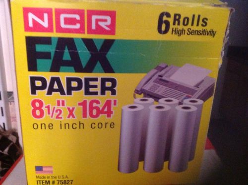 NCR 2 rolls 81/2&#034; x 164&#039; one inch core fax paper high sensitivity
