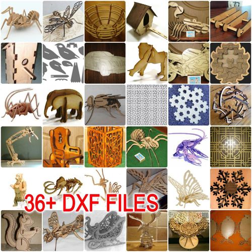 3D PUZZLE MORE THAN 36+ DXF files COLLECTION for CNC ROUTER &amp; LASER CUTTING