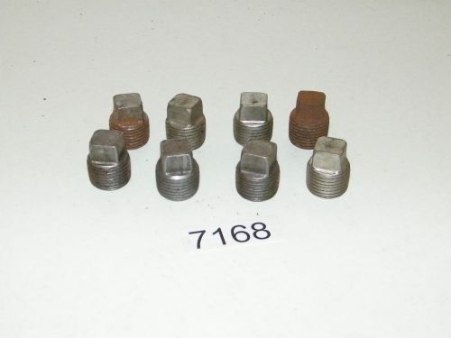 8 Steel 1/2&#034; NPT Pipe Plugs Mostly New
