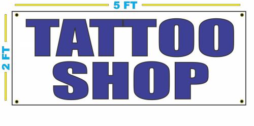 TATTOO SHOP in BLUE Banner Sign NEW Size