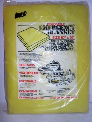 HIGH VISIBILITY YELLOW DISPOSABLE EMERGENCY BLANKET