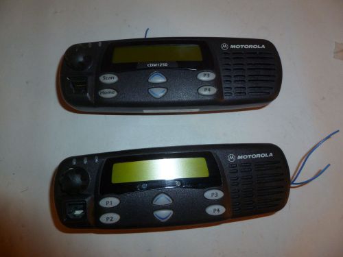 Lot of TWO Motorola CDM1250 Two Way Radio Remote Control Heads