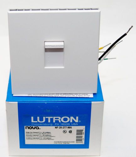 Lutron Nova® Single-Pole Large Dimmer Switch 277V 20 Lamps NF-20-277-WH