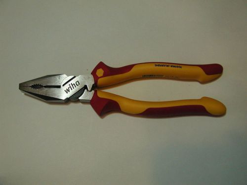 Wiha industrial 9&#034; finished insulated linemans pliers with crimper 32917 for sale