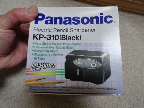Panasonic KP-310 Black Designer Series Electric Pencil Sharpener - NEW/OPEN BOX