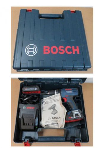Bosch 18v cordless 3/8&#034; lithium-ion hammer drill kit hdb180 no reserve for sale
