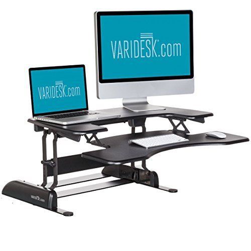 Height-adjustable pc computer monitor desk black mouse keyboard office stand new for sale