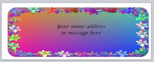 30 Personalized Return Address Labels Flowers Buy 3 get 1 free (bo362)