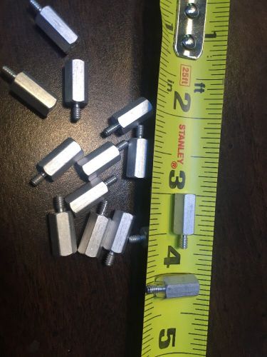 Pieces Aluminum 5/8&#034; Hex Standoff 4-40 Thread Size 1/4&#034; Hex Male/female 10 count