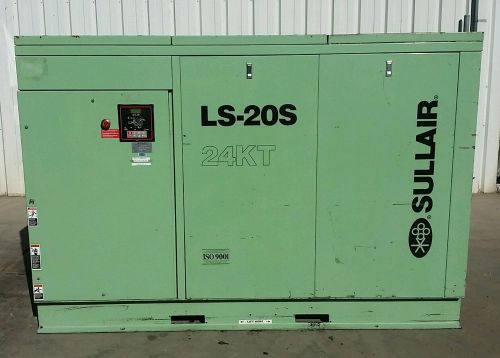 Sullair  ls-20s 24 kt rotary  screw industrial air compressor for sale