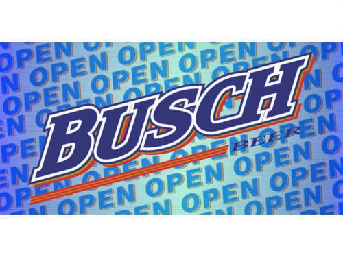 Open Busch Beer Banner Pub Bar Sign