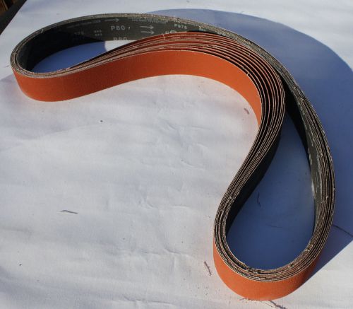 2x72 sanding belt, 60 grit, p976 by sunmight abrasives - lot of 10 belts for sale