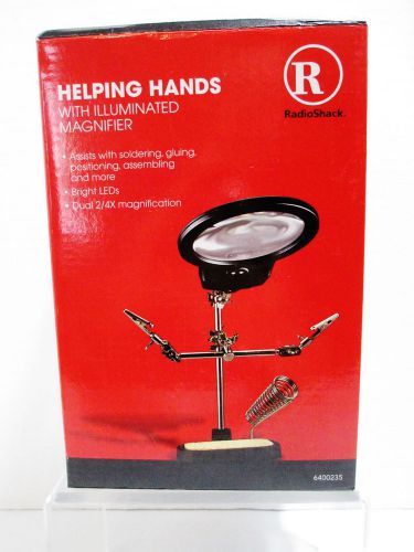 RadioShack Helping Hands with Illuminated Magnifier Soldering Iron Station